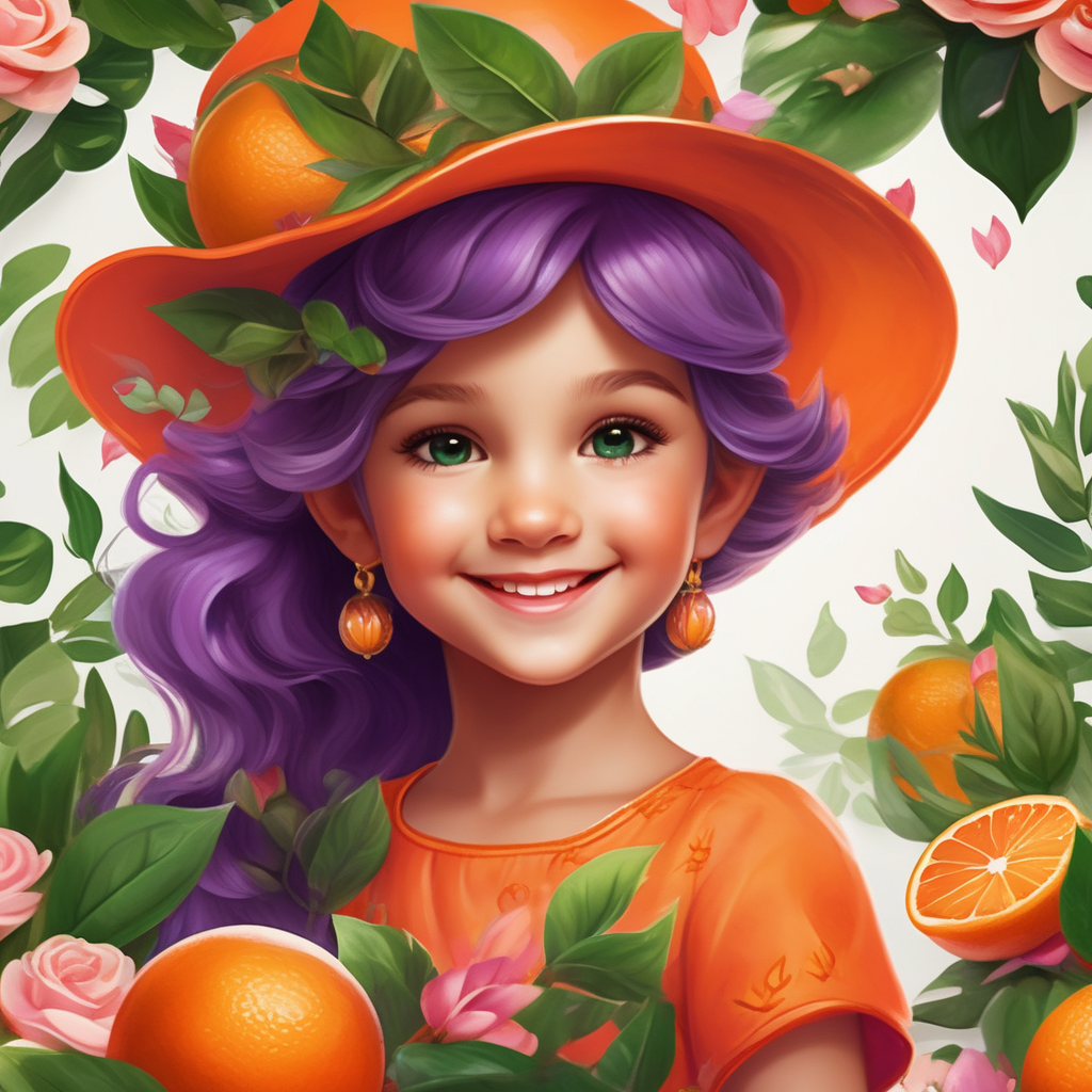 AI-generated orange-themed kid's outfit