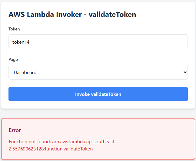 Function Not Found Error